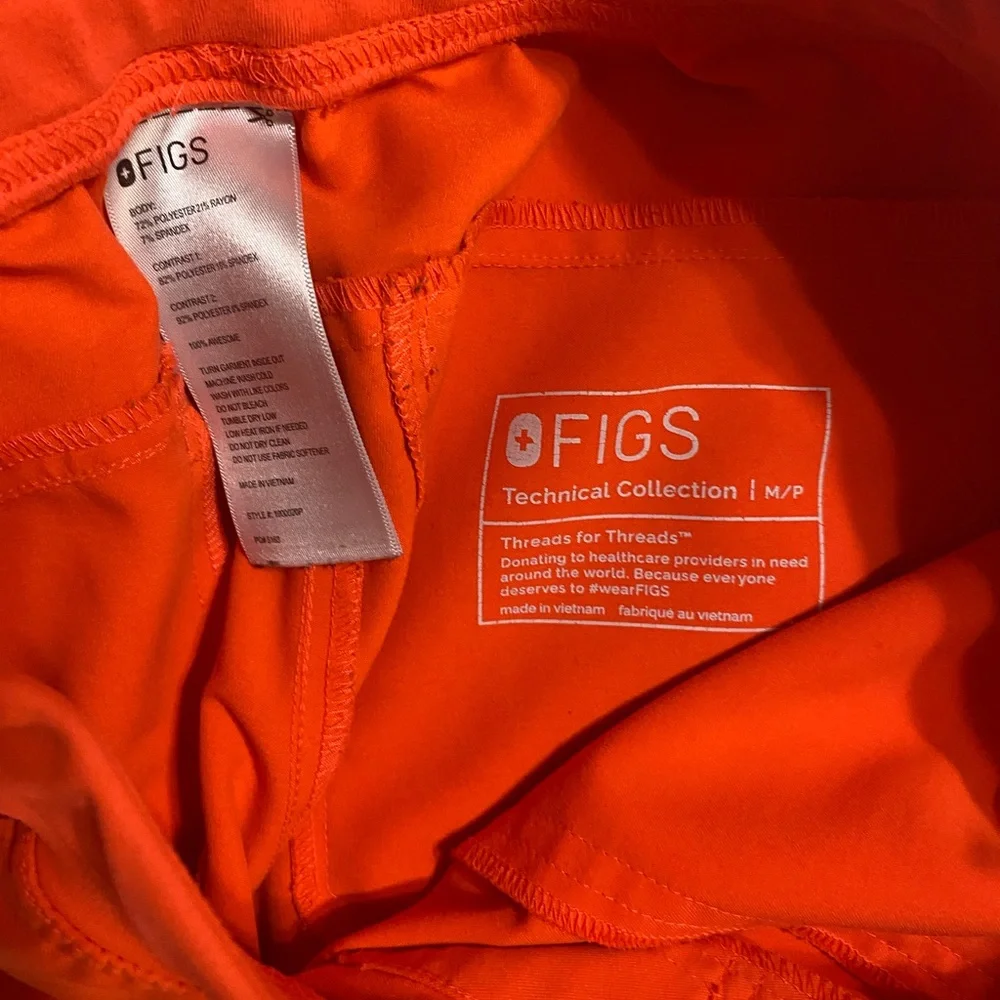 Figs Women's Orange Pajama Set - Picture 3 of 5